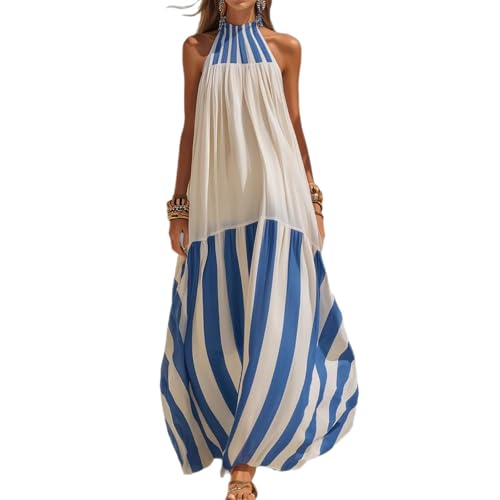 Robe longue maxi pour femme coupe trapèze ample style bohème