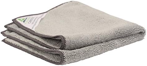Cedar Creek 16"x16" Premium Plush Microfiber Cleaning Cloths, Professional Grade, Gray, 12 Pack