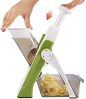 ONCE FOR ALL Mandoline Vegetable Slicer, Manual Kitchen Veg Chopper Stainless Steel Blade for Julienne, Cubes, Fried Potato Carrot, Cucumber
