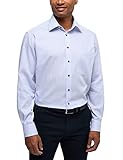  eterna Herren gestreiftes Twill Hemd Comfort FIT 1/1 hellblau 46_H_1/1