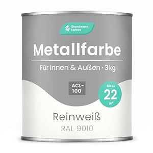 Grundmann Farben Metallfarbe ACL 100 Weiss 3 Kg