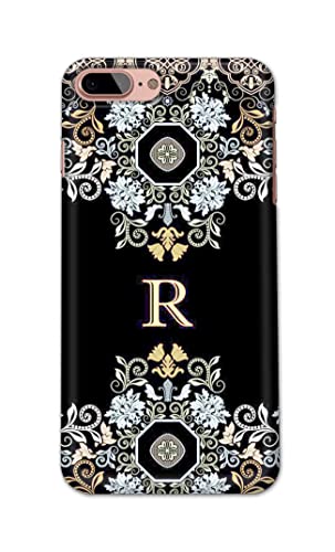 Image of PRINTFIDAA Name II Initial II Letter Alphabet R Floral Pattern Printed Designer Hard Back Case Cover for iPhone 7 Plus (5.5 inch) / iPhone 8 Plus (5.5 inch), A1784, A1661, A1785 -(VS) MVN1007