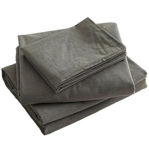 CHUFFED Sábana de lino 100% (150 x 250 cm, gris oscuro)