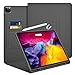 Price comparison product image iPad Pro 12.9 Case 2020 4th Generation Shockproof Protection Leather Cover Magnetic Stand 7 Viewing Angle With Simple Pocket and Pencil Holder, Support Pencil Charging Auto Wake/Sleep (Grey)