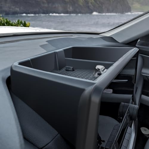 HOUCLEMIC for 2026 2025 2024 Grand Highlander Accessories Center Console Behind Screen Dashboard Organizer Tray, Storage box with Anti-Slip Black Pad for Toyota Grand Highlander Accessories by HOUCLEMIC - Image 2