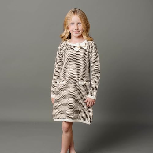Hope & Henry Girls' Bow Detail Sweater Dress2