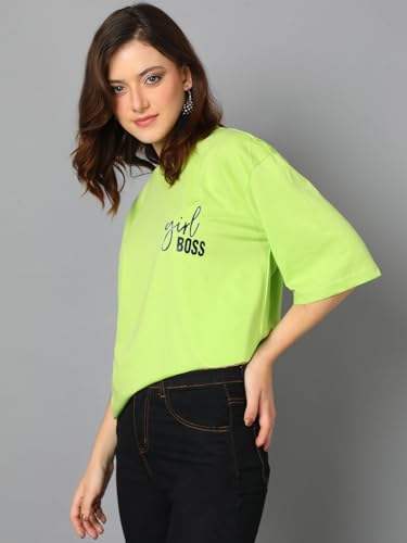 Image of KOTTY Women's Solid Oversized Fit T-Shirt