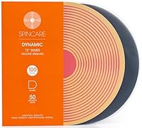SPINCARE 100x 12 Antistatische Innenhüllen Für LP Schallplatten | Dynamic 12 Zoll Abrundungen Vinyl Schutzhüllen| Premium-Qualität HDPE 50 Mikron Dicke | 307mm x 307mm