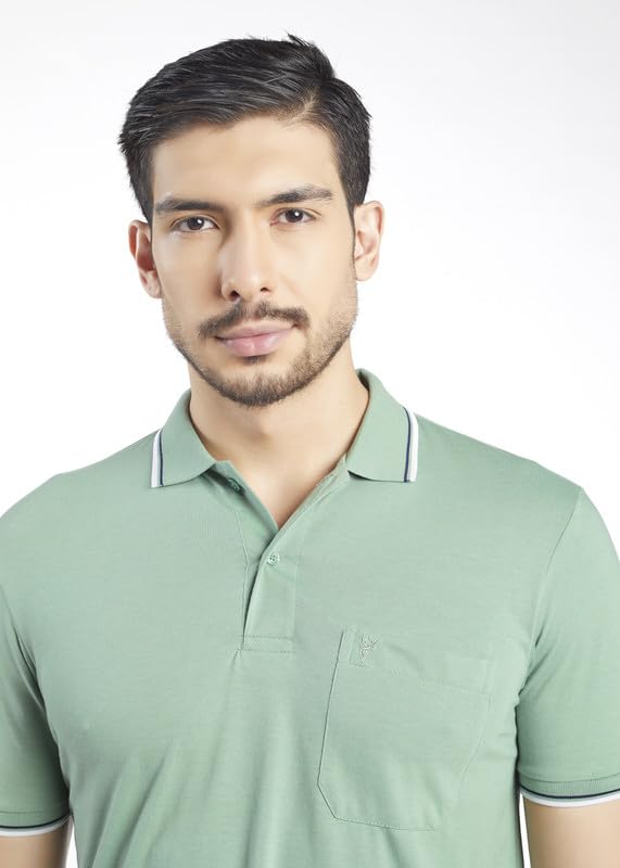 Image of Pro Riders Urban Men's Cotton Rich Polo T-Shirt with Pocket |Regular Fit| Office