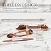 Copper Measuring Spoons Set with Leveler – 8-Piece Double-Sided Nesting Magnetic Measuring Spoons, Stackable & Spice Jar Friendly – Stylish Copper Kitchen Accessories and Decor for Baking and Cooking