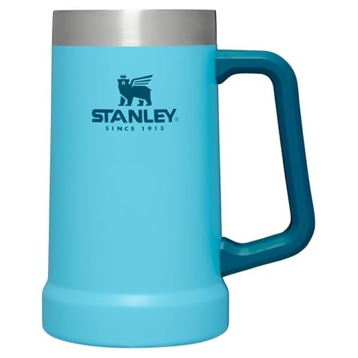 Stanley Adventure Big Grip Beer Stein 24 oz | Mug Keeps Beer Cold for Hours | Holds 2 Cans of Beer | Insulated Stainless Steel | Heavy-Duty Handle | Pool