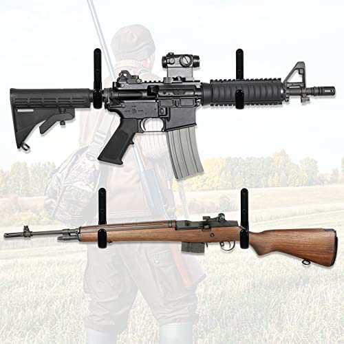 Gun Rack Storage Rifles Shotgun Hooks, Horizontal Metal Weapon Wall Mount Hangers For Storing Rifles, Shotguns And Bows, Gun Mount Holder Hooks For Wall Storage #TOP3