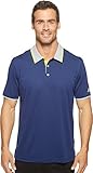 adidas Golf Men's Climacool Performance Shirt, Dark Blue/Mid Grey/Vivid Yellow, Medium
