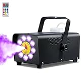 Fog Machine Theefun Smoke Machine 2500CFM 9 LED 12 Color Lights Portable 500ml Big Tank Capacity with Wireless Remote Control, No Liquid Included, Indoor Outdoor for Stage Wedding DJ Party