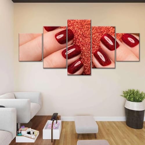 Unframe Canvas Paintings Wall Art 5 Piece Poster Print Painting