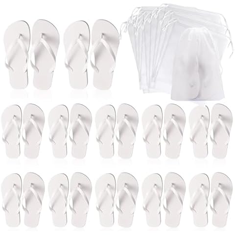 12 Pairs Flip Flops Bulk for Wedding,Non Slip Flip Flops for Hotel Home Beach Pool Wedding Guests,3 Size Summer Outdoors Indoors Slippers Cover