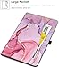 Universal 9",9.7",10.1",10.2",10.5",1... inchTablet Case,Multi-Viewing Angels Stand Folio Case Cover with Handstrap for for iPad, Samsung,Other 9-11 inch Tablet-Marble Pink
