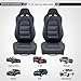 Universal Bucket Seats Racing Seats Adjustable Car Seats Reclinable Sport Seats PU Leather with Sliders 2 pcs (Black, 36.8