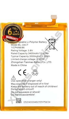 Image of BL-34CT Battery for Tecno Camon i4 / Camon -iSky3 / KB3 / CB7 / CB7J / KB7 / KB7J /Battery with 6 Month Warranty** (V147)