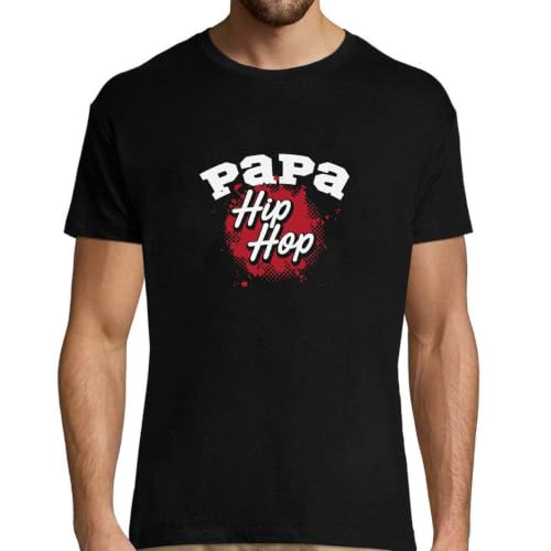 T-shirt homme papa hip hop imprimé en France en coton confortable