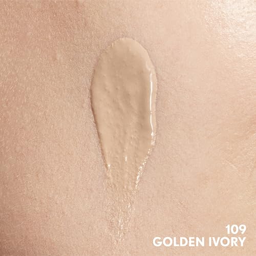 Image of COVERGIRL Clean Invisible Foundation Makeup, Dewy & Glowy Natural Finish, Buildable Coverage, Skin-Like Smooth Look, Vegan, Golden Ivory, 1oz