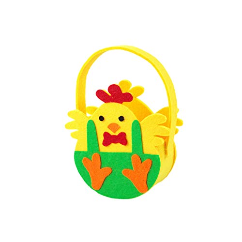 HJUI Geschenk Candy Bag, Ostern Geschenk Tasche Mit Griff, Vlies Cute Chick Dekoration Candy Einkaufstasche, Robust Und Langlebig, Einkaufstasche Mit Griff, Süßigkeiten Cover