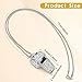 Whistle Bling Whistle Metal Crystal Rhinestone Whistles Shining Glitter Loud Whistles with Long Chain Necklace Pendant Accessory for Women Men Coaches Referee Teacher Official Sport Training Silver