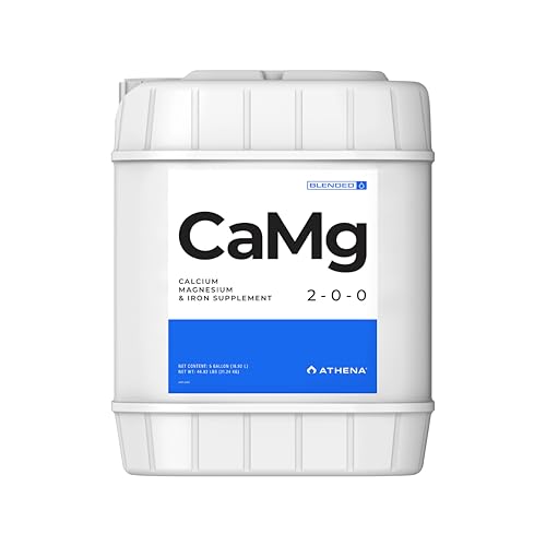 Athena Blended CaMg - Cal Mag for Plants | Calcium, Magnesium, Iron & Nitrogen Supplement for Plants | Calmag Fertilizer | 2-0-0 | 5 Galloon - Best Cal-Mag Supplements