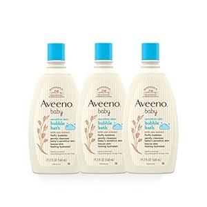Aveeno Baby Sensitive Skin Bubble Bath with Oat Extract, Gently Cleanses and Leaves Skin Feeling Hydrated, Tear-Free…
