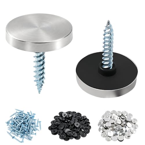 100PCS Clous d’Étanchéité Nappes à Excroissances, Clous de Montage avec Boutons en Plastique, Fixations pour Films à Excroissances, Drainage, Plantes, Murs de Sous-Sol et Projets d’Isolation