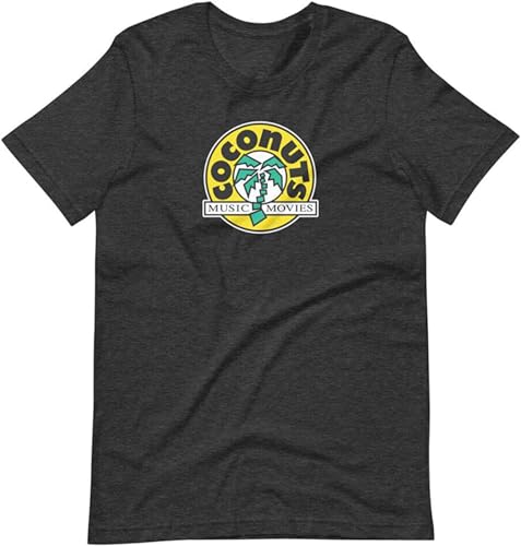 Men's Coconuts Music Movies Gray Graphic Camiseta Unisex Camiseta Negro, Negro , L