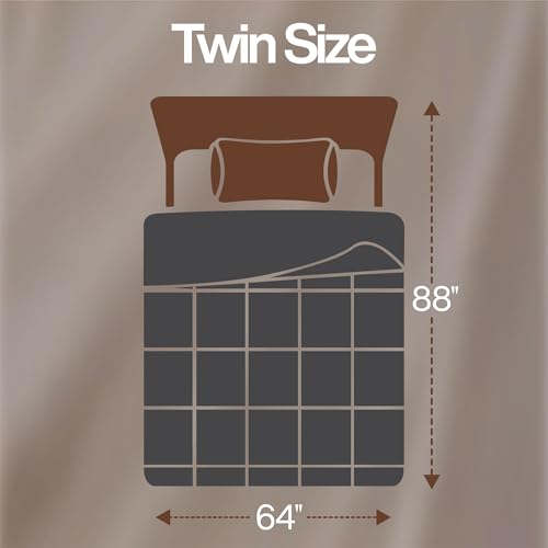 Image of Utopia Bedding Twin Comforter Duvet Insert, Quilted Grey Comforter with Corner Tabs, Box Stitched Down Alternative Comforters Twin Size 64 x 88 inches