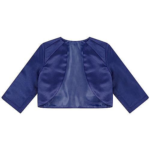 renvena Kids Girls 3/4 Sleeve Cardigan Sweater Flower Wedding Party Shrug Bolero Dress Cover Up Jacket3