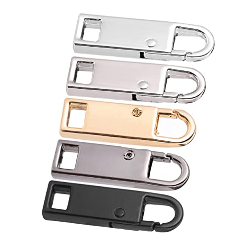 LALAFINA Replacement Zipper Pull Tabs 5pcs Kit Universal Fit for Backpacks Suitcases Sportswear