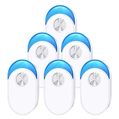 Shootingstar Ultrasonic Pest Repeller Indoor 6 Pack, Pest Repellents Ultrasonic Plug in, Ultrasonic Pest Control Pest Destruct for Mice, Rats, Rodents, Ants, Spiders and Cockroaches