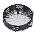 SPYMINNPOO Radiant Tambourine, Double Row Jingles Handheld Tambourine Row Bell Drum, Birch Wood, Metal, Plastic, Clear Crisp Sound, Shiny Effects (8 Inch)