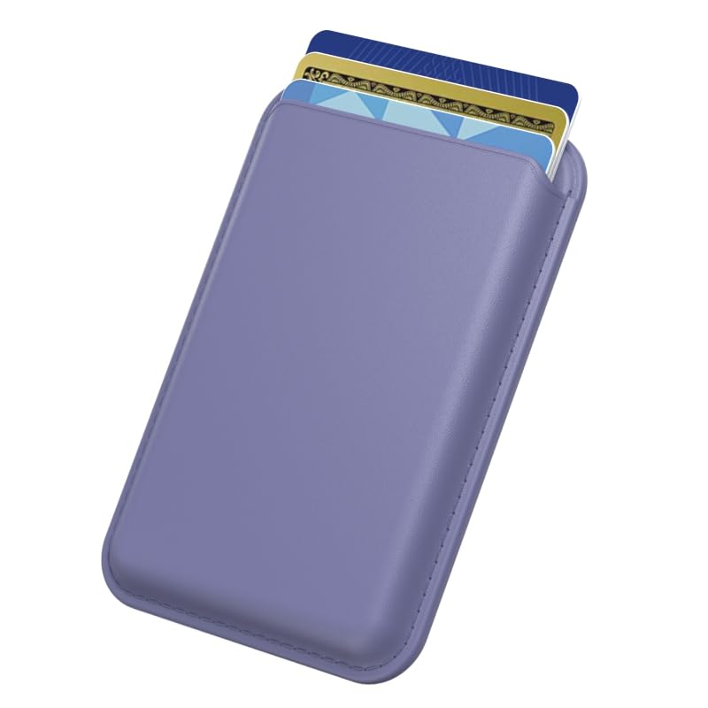 Meliya Magnetic Wallet Card Holder (MagFit) Designed for MagSafe for iPhone 16 Plus Pro Max, iPhone 15, iPhone 14, iPhone 13, iPhone 12 Models, Unisex Adult Leather Magnetic Card Wallet Holder(Violet)-image-27