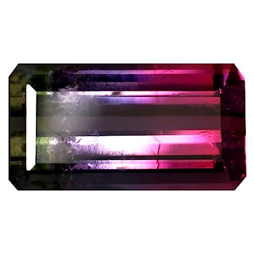 Tourmaline pastèque Mozambique 3.97 ct octogone non chauffée pour joaillerie unique