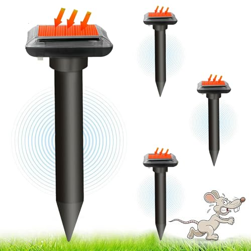 WARDBES Repelente ultrasónico para Topos, Repelente para ahuyentador de Topos, Repelente para Topos, Repelente para Topos, Repelente para Topos, ahuyentador para Topos