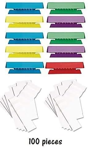 1InTheOffice Hanging Folder Tabs, and Inserts 3-1/2", 100/Pack (3 1/2")