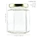Cornucopia Brands 6oz Hexagon Jars (24-Pack); Clear Glass Bottles for Spices, Party Favors, Jams Etc