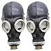 Produktbild OldShop Gasmaske GP5 Set (2 Pack) - Sowjetische Militär Gasmaske Replica Sammlerstück Set W/Maske - authentischer Look & Verschiedene Größen (Medium, Schwarz)