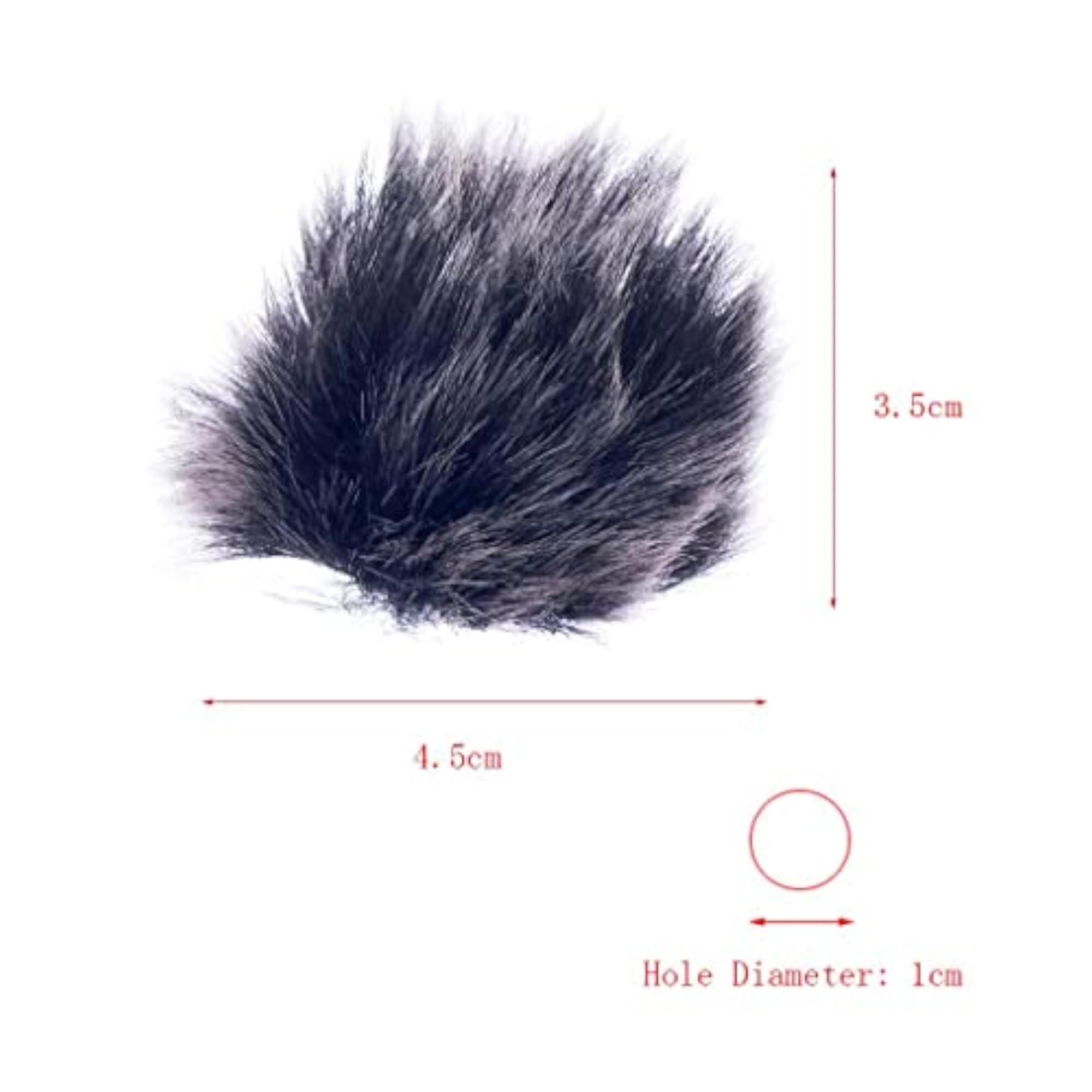 Black Fur Microphone Windscreen for Lavalier Mic