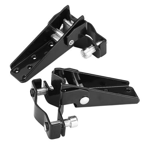 BOROCO Universal Motorrad Fußraste CNC-Aluminiumlegierung, Anti-Rutsch Hinterstufen, Motorrad SoziusfuBrasten Enduro (Schwarz)