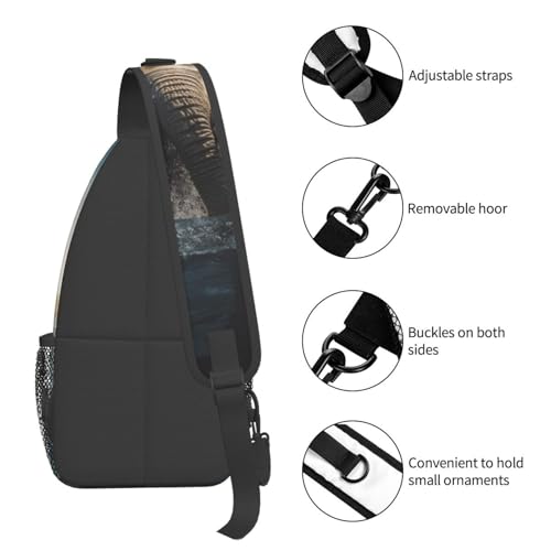 Bolso cruzado masculino tipo mochila para pecho miniatura 5