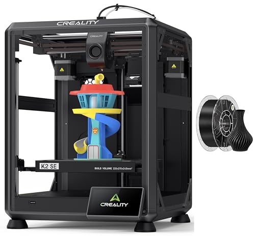 Image of Creality K2 SE 3D Printer, Max High-Speed 500mm /s, Support Multicolor Printing Needs CFS Bundle with Creality Hyper RFID PLA Filament Black 1kg