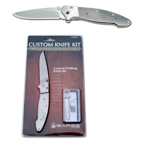 Sarge Knives SK-405KIT Custom Folding Knife Kit with 3-1/4-Inch Stainless Blade Cover