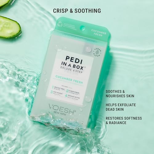 Image of VOESH Pedi in a Box 4 Step, Pedicure Set, At-Home Pedicure, DIY Pedi, Foot Treatment, Pedicure Supplies, Foot Scrub, Foot Spa, Foot Care, Foot Therapy