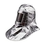 Milageto Fire Resistant Suit Helmet Protection Stable Breathable Equipment Heat Resistant Fireproof Aluminum Foil Hood for Firefighting Firemen