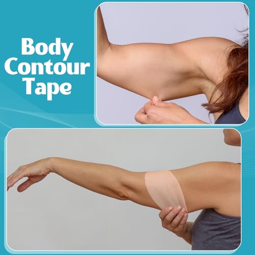 Image of Geiserailie 50 Pcs Arm Lift Tape Buttocks Lift Patch Instantly Shape Body Tape for Women for Flabby Arms Butt Leg Fat Body(Oval)